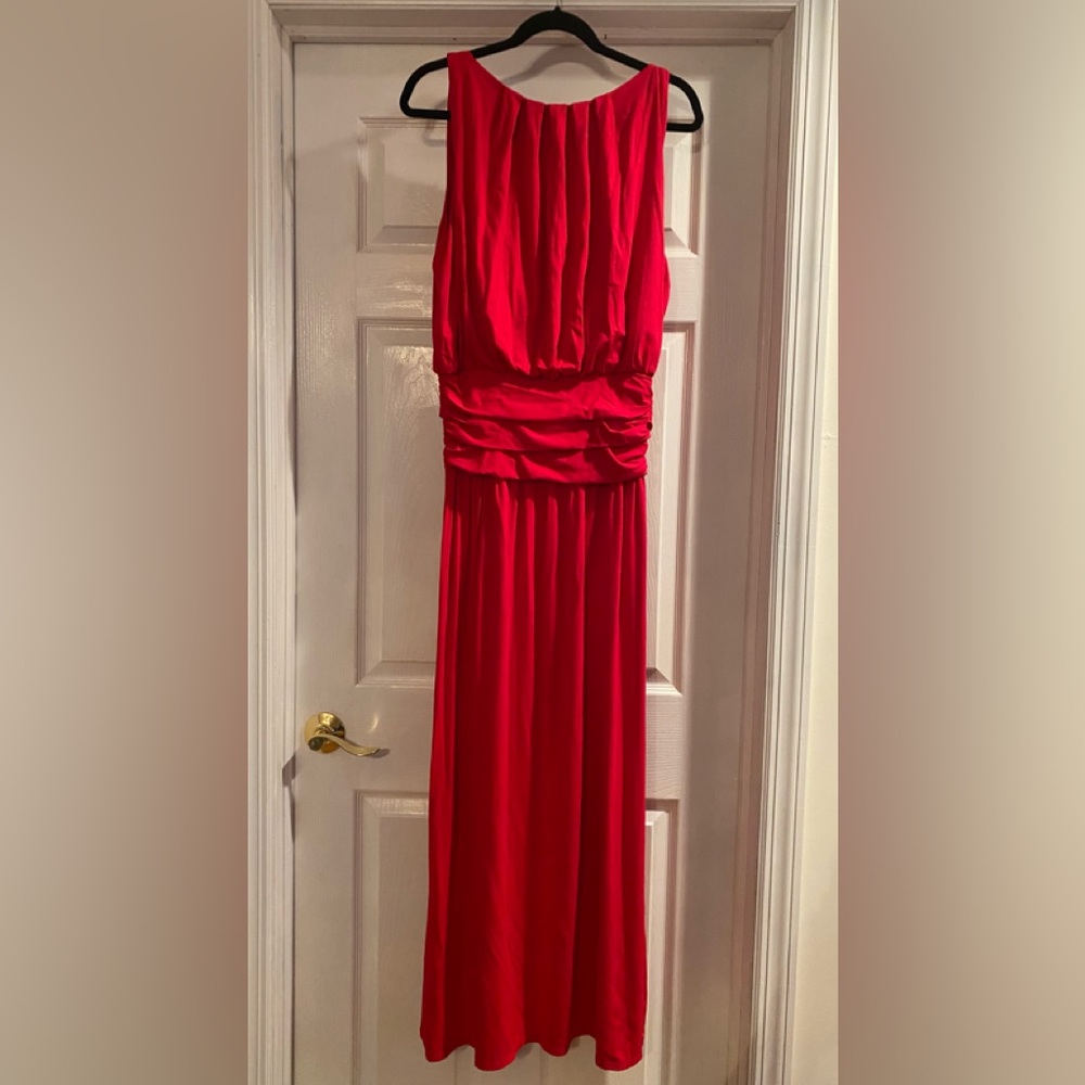 Max Studio Red Maxi Dress/Gown Size XL NWT